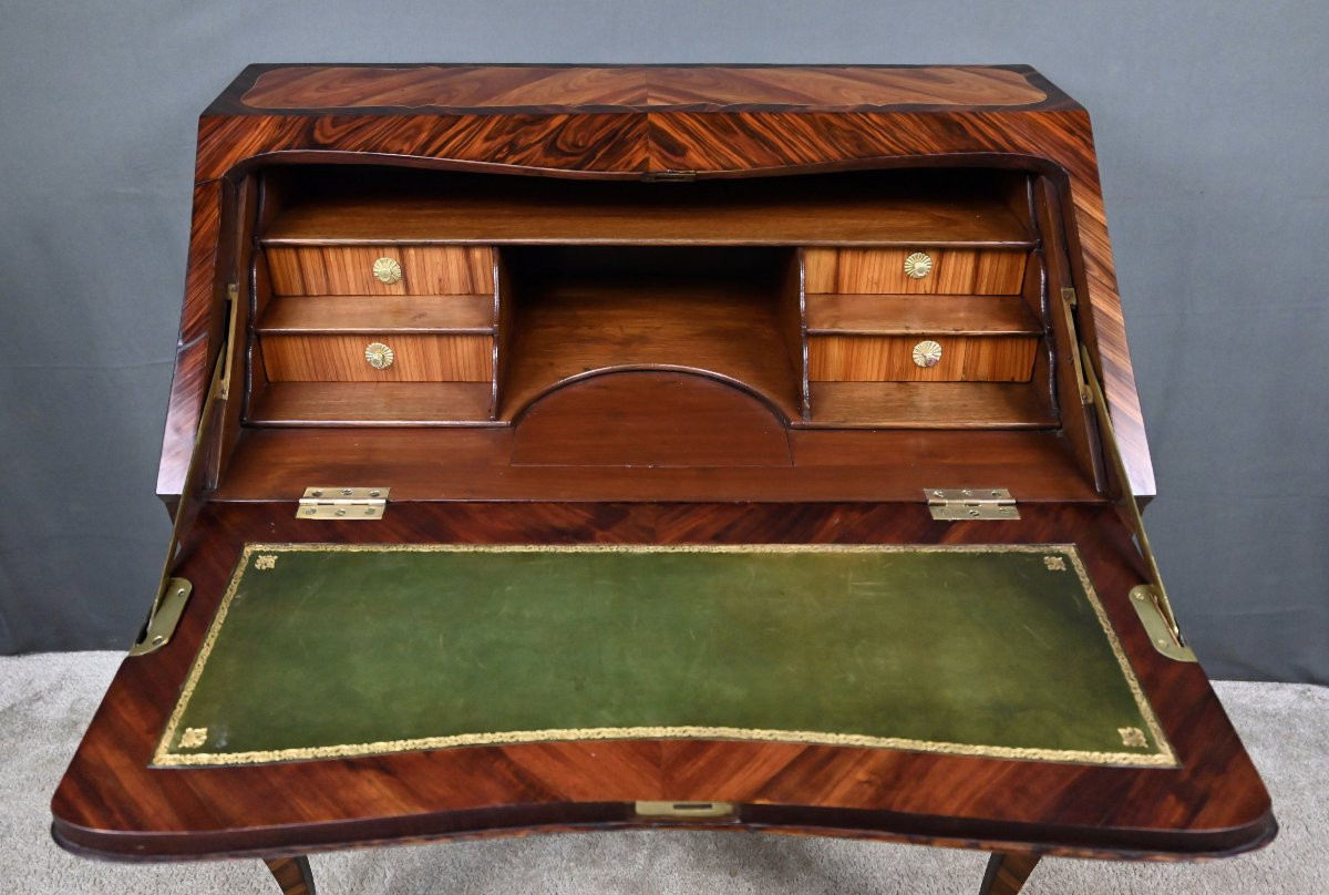 Rosewood And Rosewood Inlaid Sloping Desk, Louis XV - 18th Century-photo-6