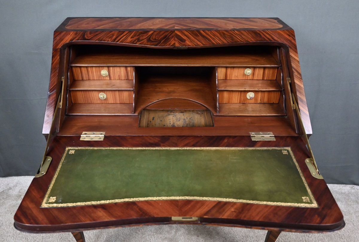 Rosewood And Rosewood Inlaid Sloping Desk, Louis XV - 18th Century-photo-7