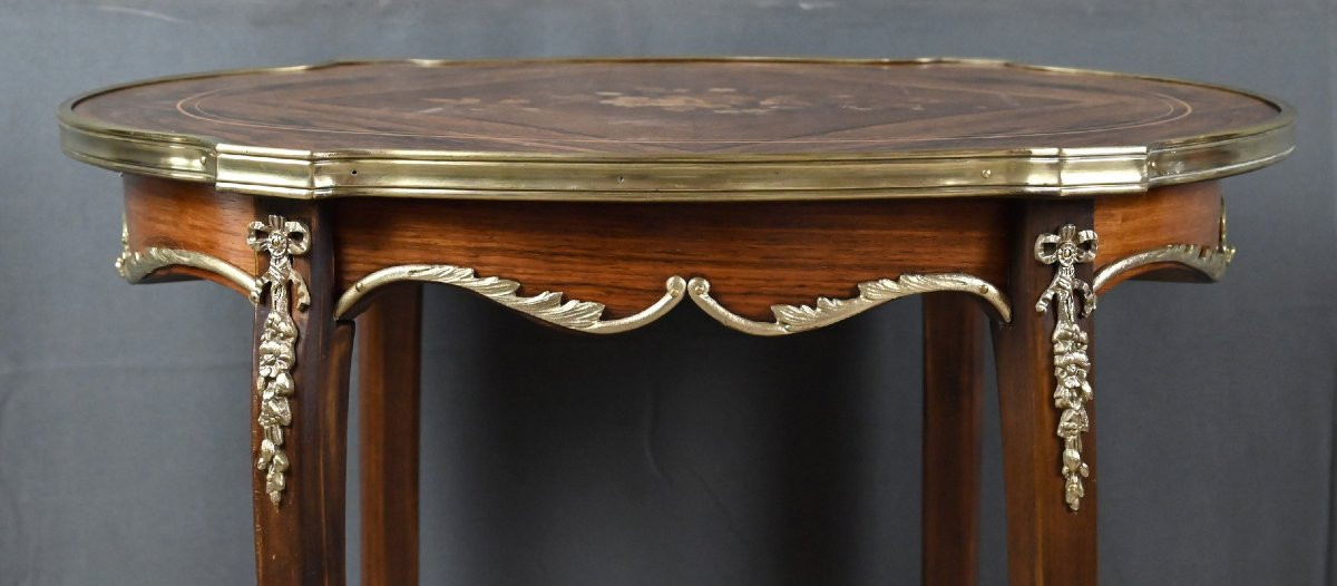 Table de Salon Guéridon en Palissandre, style Transition – 1re partie XXe-photo-5