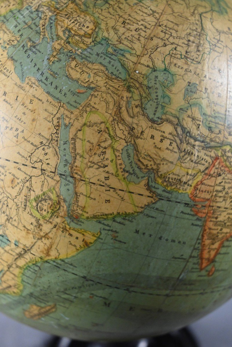 Globe Terrestre ed.Hachette, signé M. Vivien de Saint Martin – 1870-photo-5