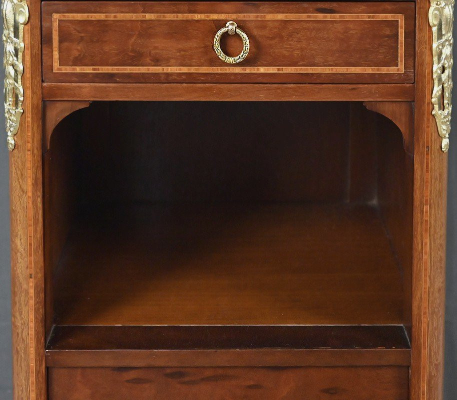 Small Louis XVI Style Marquetry Living Room Cabinet - Early 20th Century-photo-5