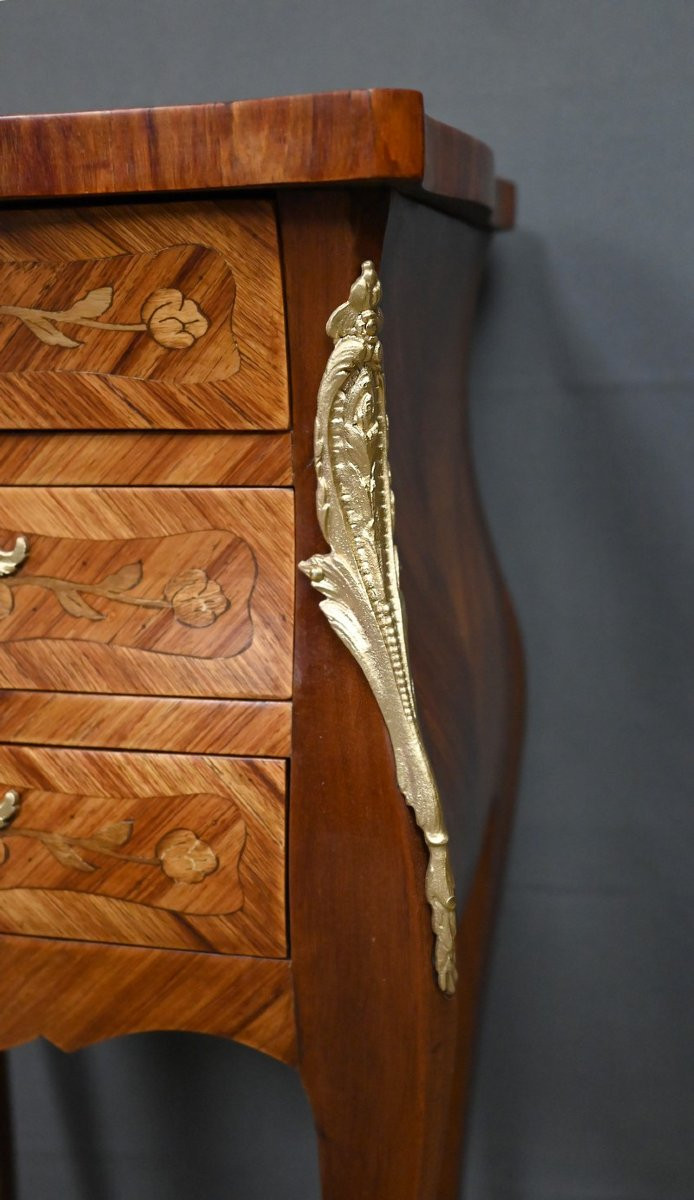 Pair Of Marquetry Headboards, Louis XV Style - Mid 20th Century-photo-6
