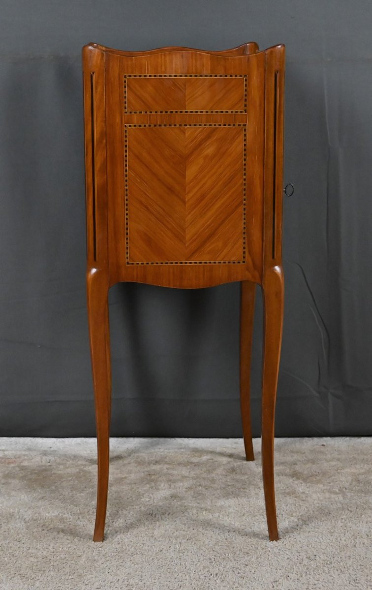 Table De Salon In Marquetry, Transition Style Louis XV Louis XVI - Mid 20th Century-photo-7