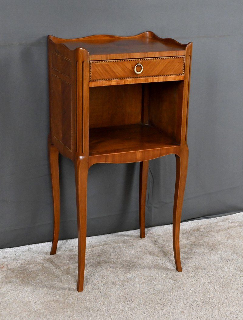 Table De Salon In Marquetry, Transition Style Louis XV Louis XVI - Mid 20th Century-photo-4
