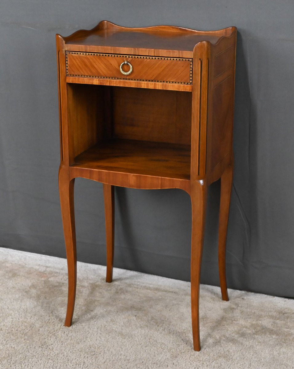 Table De Salon In Marquetry, Transition Style Louis XV Louis XVI - Mid 20th Century-photo-1