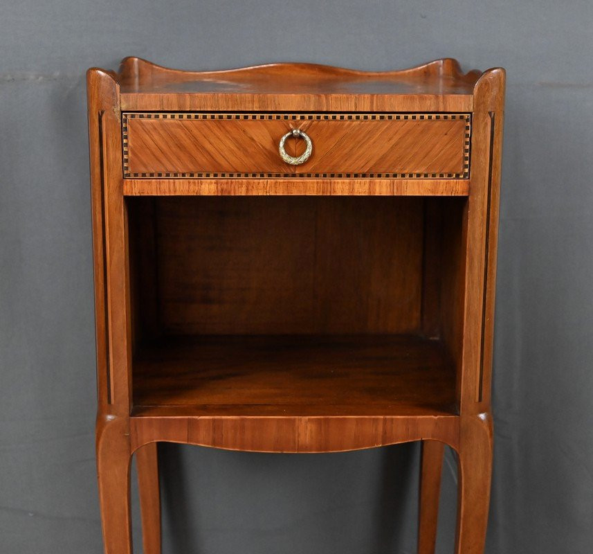 Table De Salon In Marquetry, Transition Style Louis XV Louis XVI - Mid 20th Century-photo-4