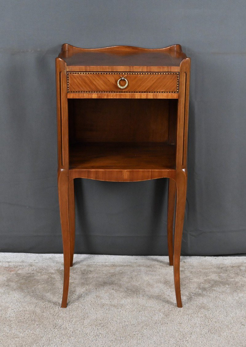 Table De Salon In Marquetry, Transition Style Louis XV Louis XVI - Mid 20th Century-photo-8