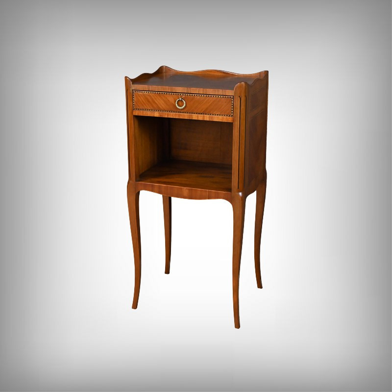 Table De Salon In Marquetry, Transition Style Louis XV Louis XVI - Mid 20th Century