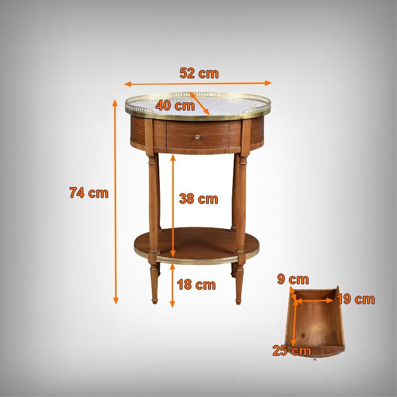 Table de Salon en Acajou, style Louis XVI – 2ème partie XIXe e-photo-7