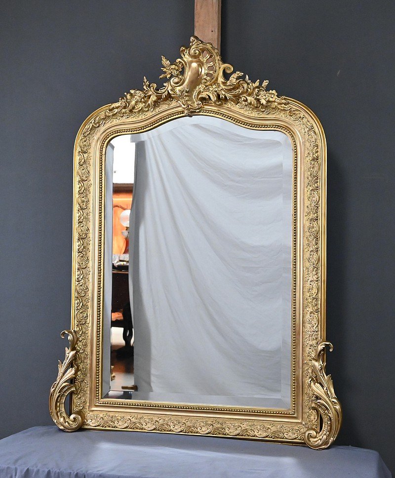 Miroir Biseauté à Fronton, style Louis XV – 2ème partie XIXe-photo-4