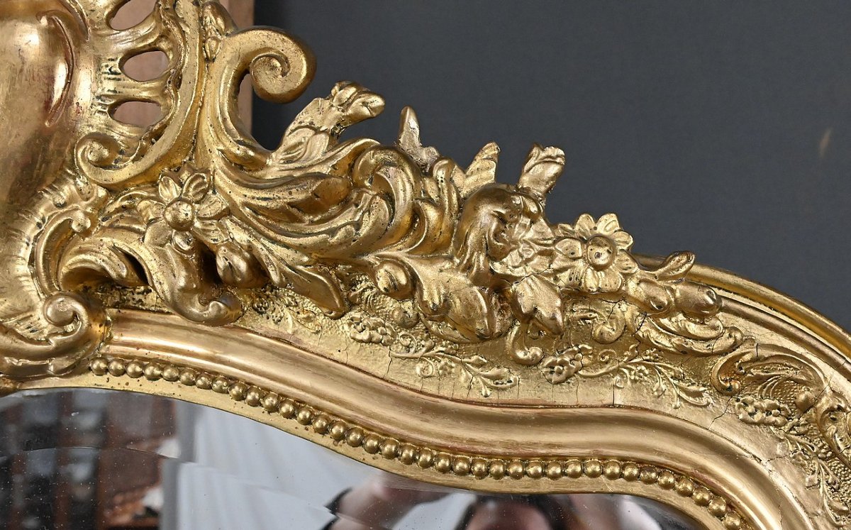 Miroir Biseauté à Fronton, style Louis XV – 2ème partie XIXe-photo-3
