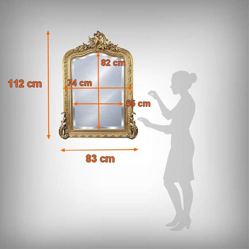Miroir Biseauté à Fronton, style Louis XV – 2ème partie XIXe-photo-4