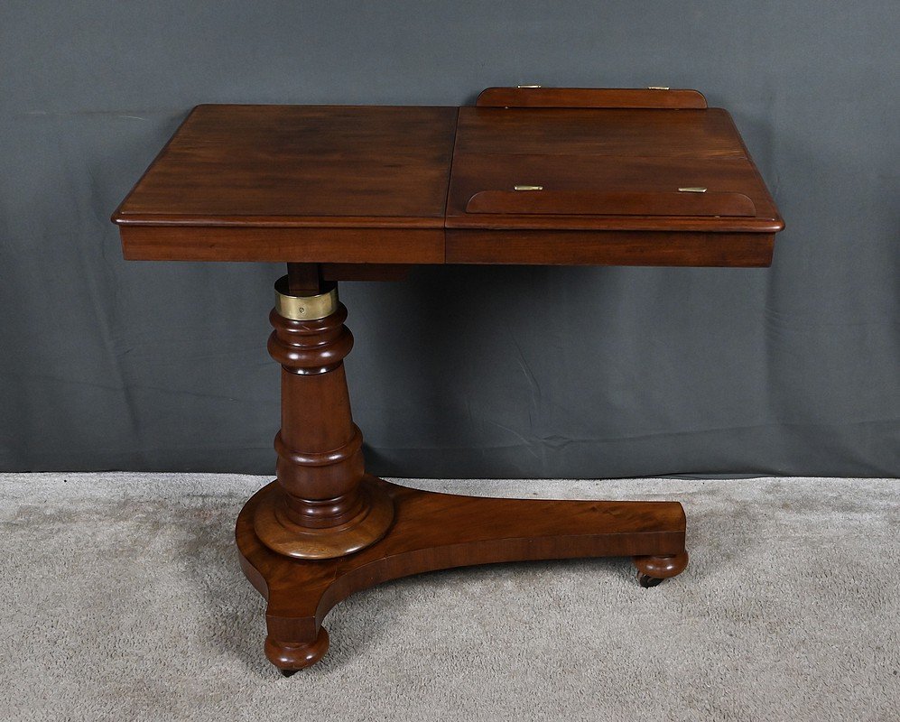 Mahogany Reading Table, Victorian Period, England – Mid-19th Century-photo-3