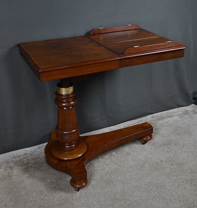 Mahogany Reading Table, Victorian Period, England – Mid-19th Century-photo-4