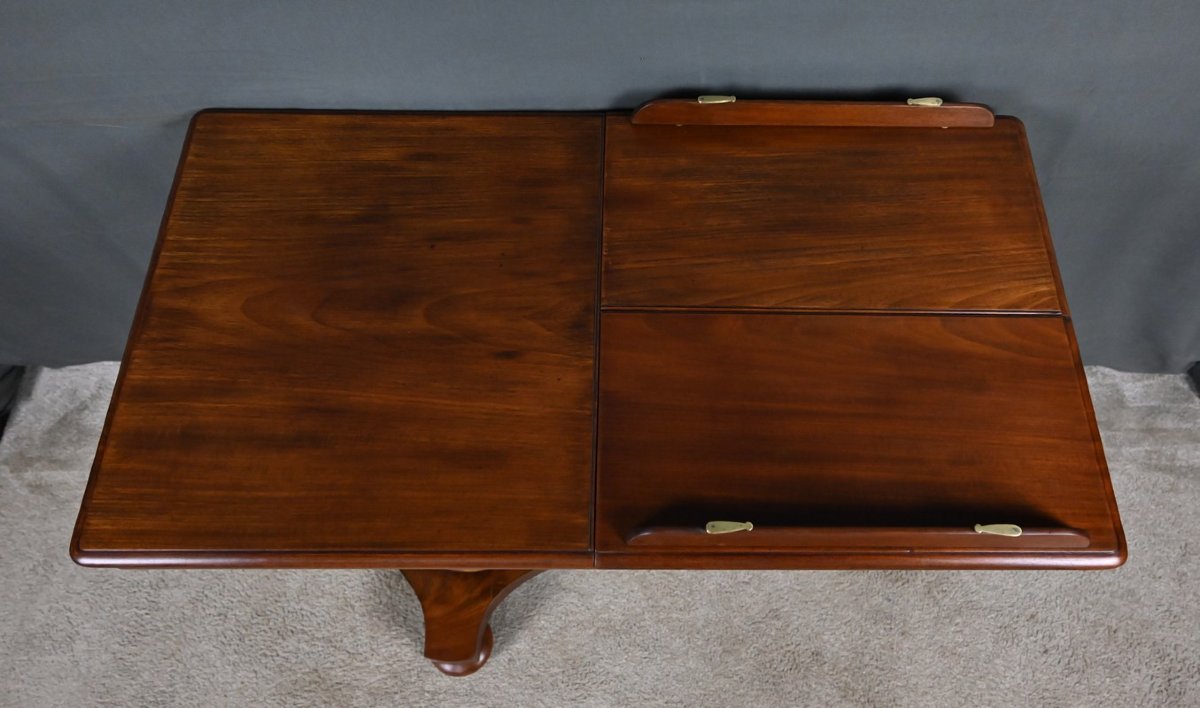 Mahogany Reading Table, Victorian Period, England – Mid-19th Century-photo-1