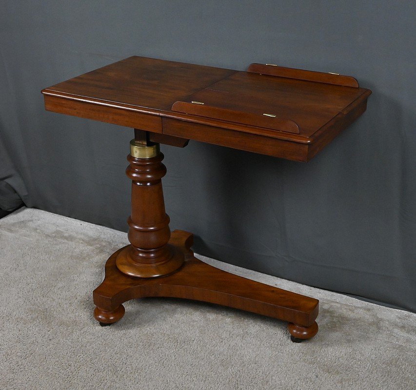 Mahogany Reading Table, Victorian Period, England – Mid-19th Century-photo-2