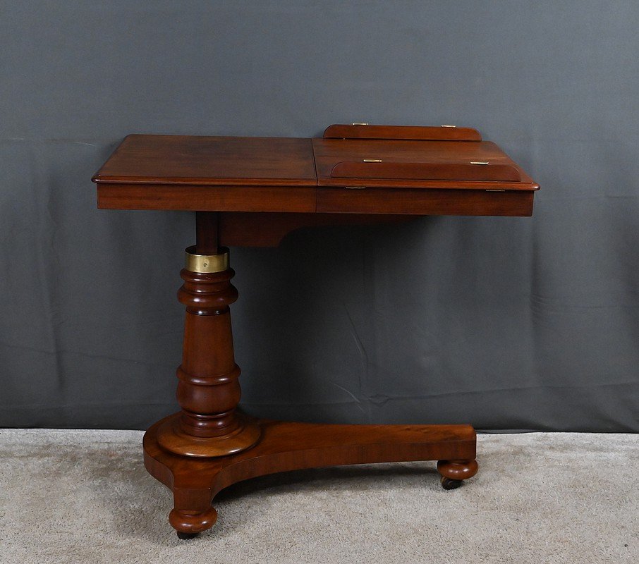Mahogany Reading Table, Victorian Period, England – Mid-19th Century-photo-4