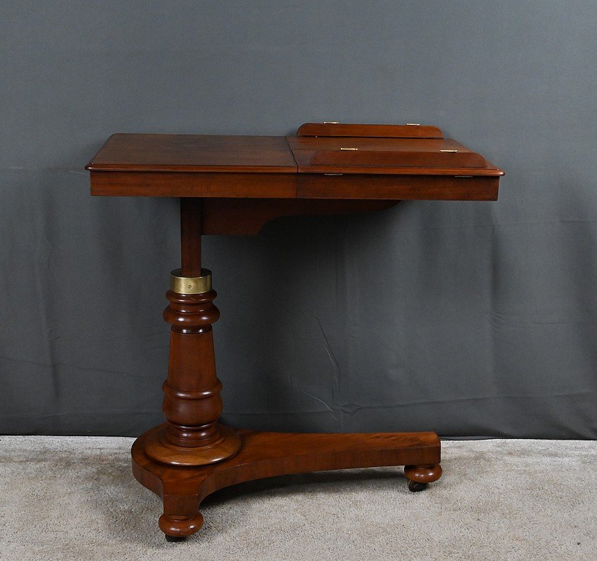 Mahogany Reading Table, Victorian Period, England – Mid-19th Century-photo-5