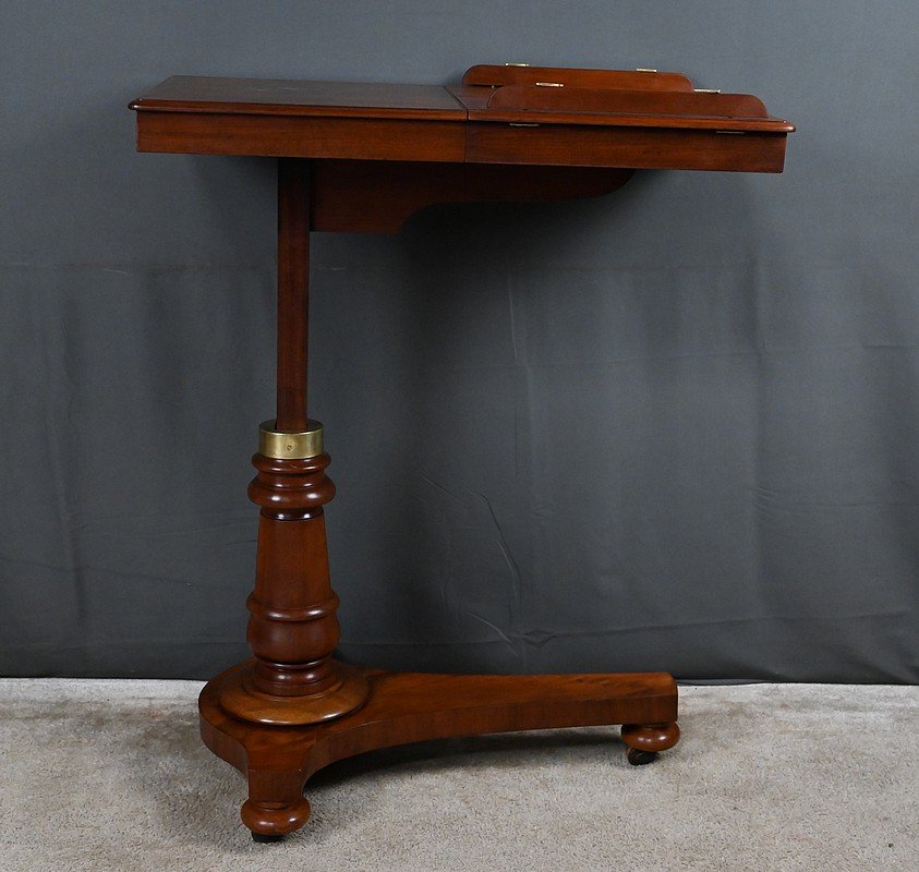 Mahogany Reading Table, Victorian Period, England – Mid-19th Century-photo-6