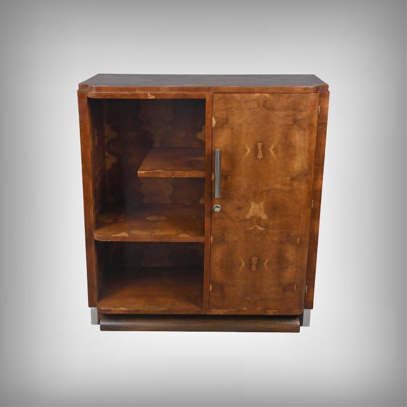 Art Deco Sideboard With Elm Burl Veneer – 1940-photo-2