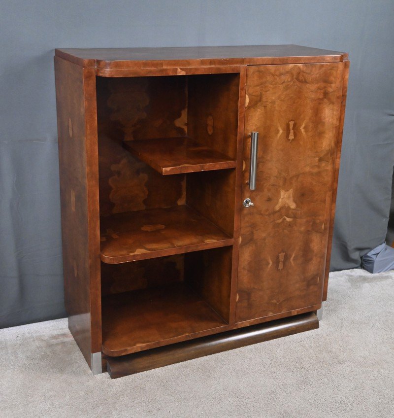 Art Deco Sideboard With Elm Burl Veneer – 1940-photo-3