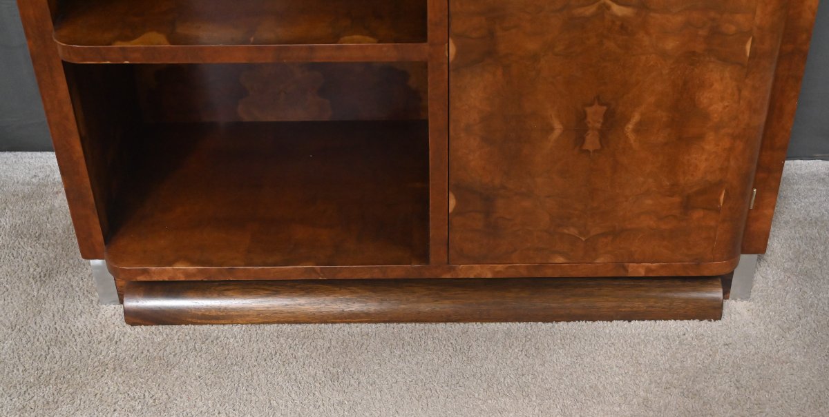 Art Deco Sideboard With Elm Burl Veneer – 1940-photo-4