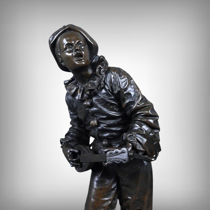 Important Bronze « Au clair de la Lune », signé Bouret – Fin XIXe-photo-2