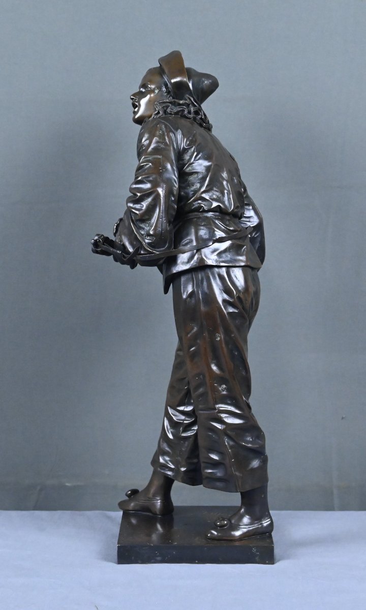 Important Bronze « Au clair de la Lune », signé Bouret – Fin XIXe-photo-1