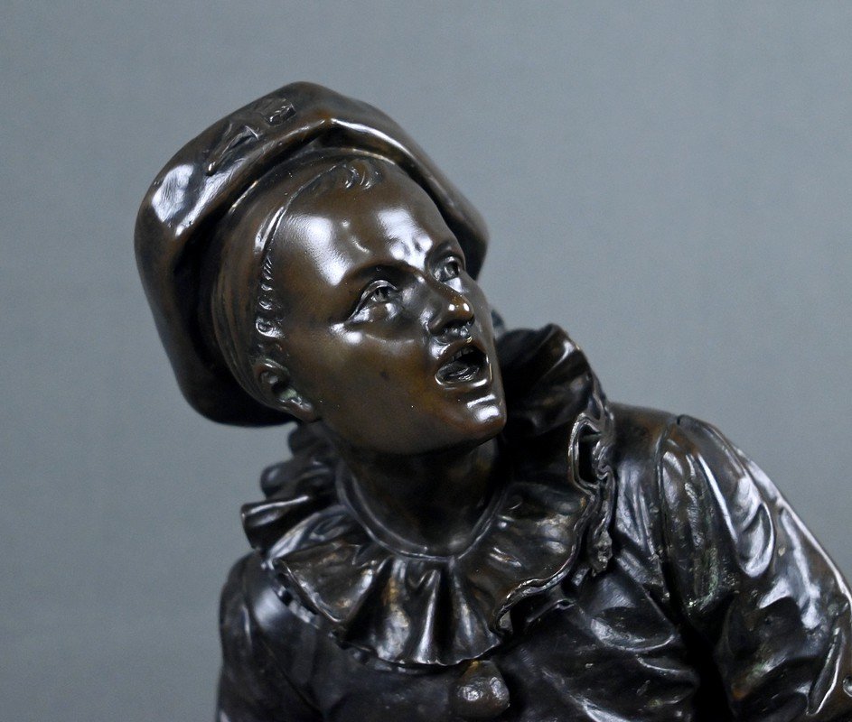 Important Bronze « Au clair de la Lune », signé Bouret – Fin XIXe-photo-4