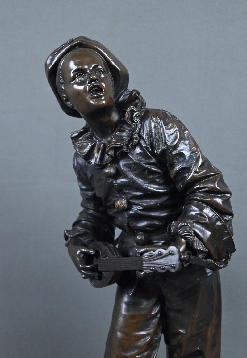 Important Bronze « Au clair de la Lune », signé Bouret – Fin XIXe-photo-6