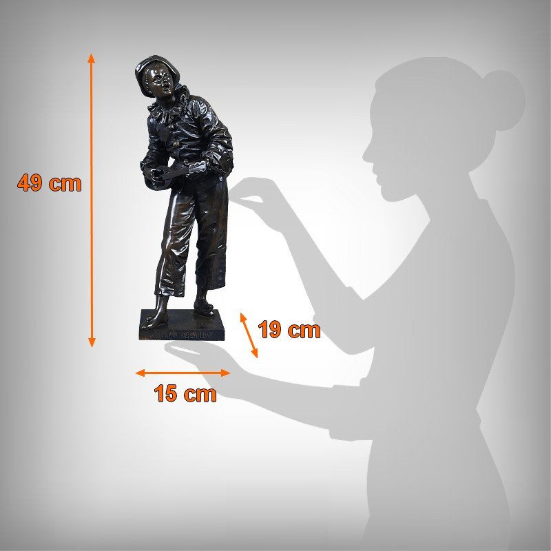 Important Bronze « Au clair de la Lune », signé Bouret – Fin XIXe-photo-7