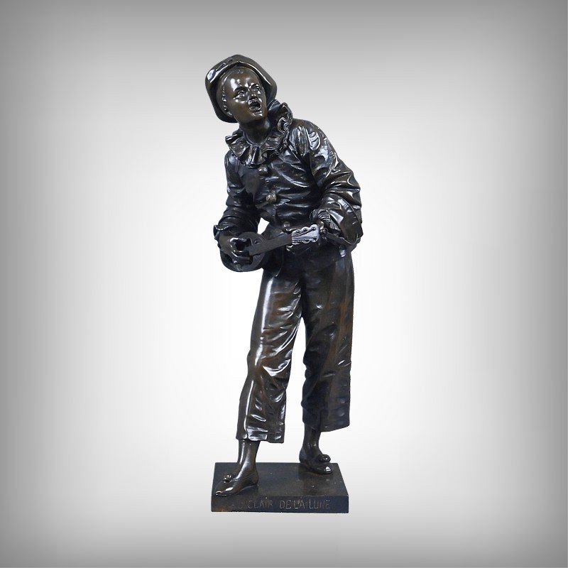 Important Bronze « Au clair de la Lune », signé Bouret – Fin XIXe