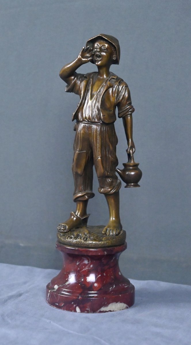 Bronze « Le Petit Porteur d’Eau », signé Dubois – Fin XIXe-photo-4