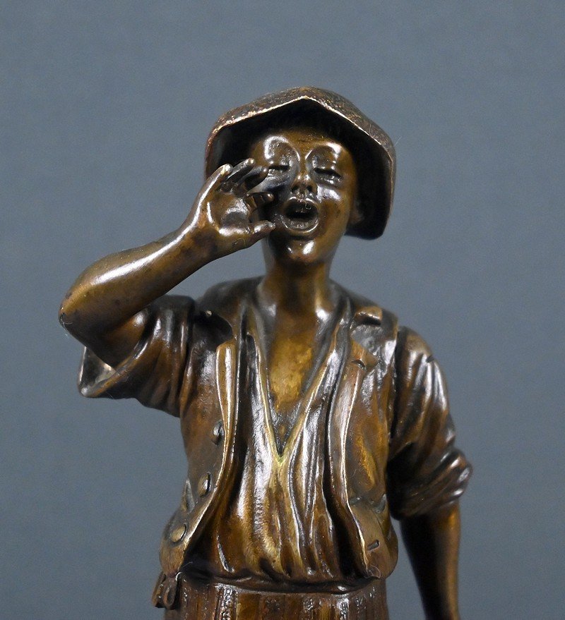 Bronze « Le Petit Porteur d’Eau », signé Dubois – Fin XIXe-photo-1