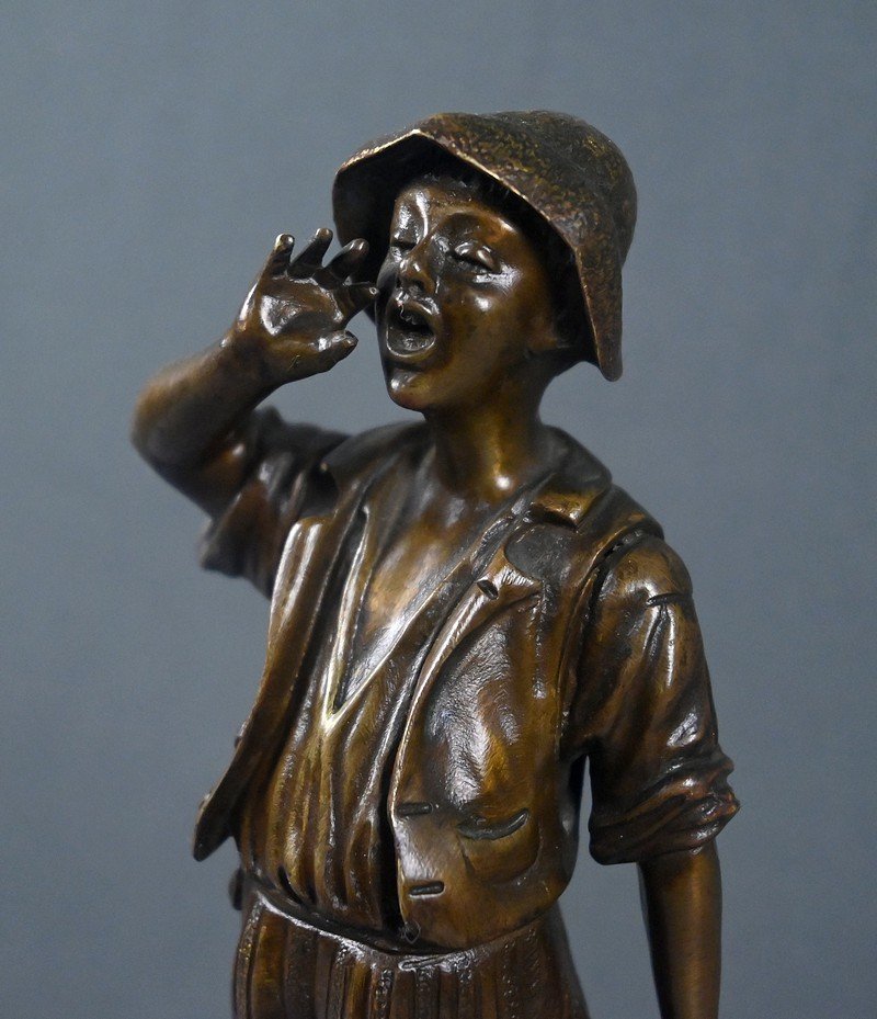 Bronze « Le Petit Porteur d’Eau », signé Dubois – Fin XIXe-photo-2