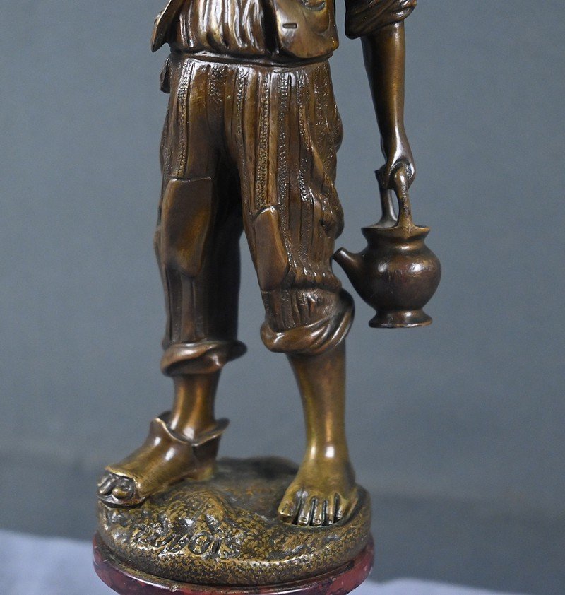 Bronze « Le Petit Porteur d’Eau », signé Dubois – Fin XIXe-photo-3