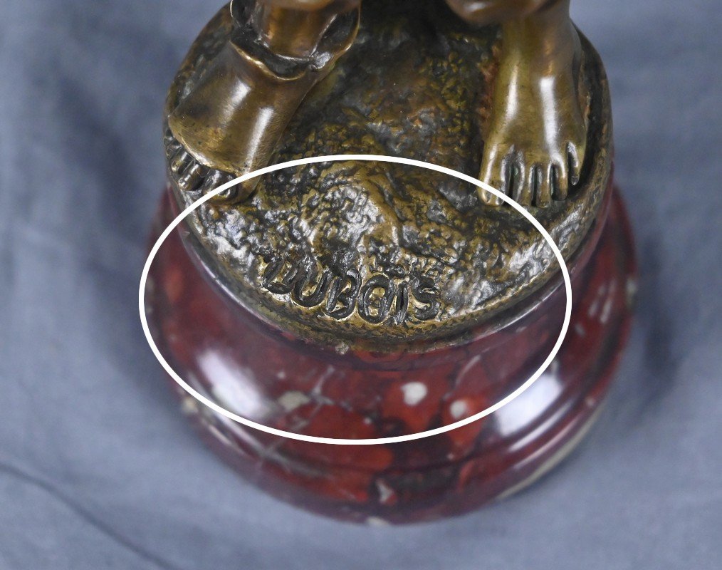 Bronze « Le Petit Porteur d’Eau », signé Dubois – Fin XIXe-photo-4