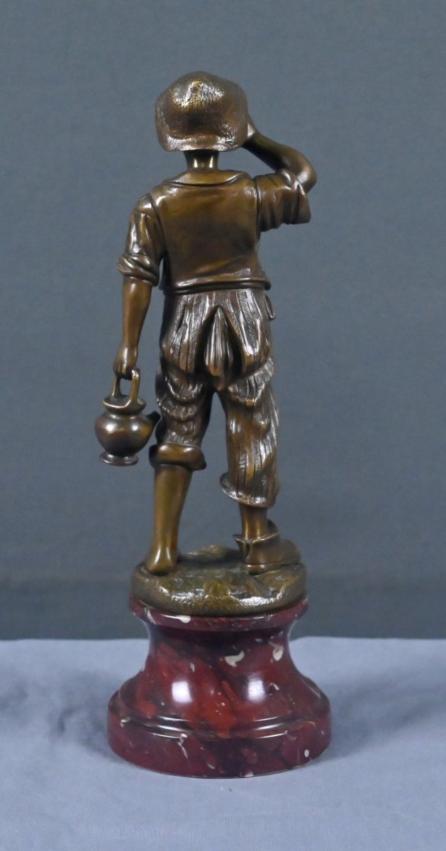 Bronze « Le Petit Porteur d’Eau », signé Dubois – Fin XIXe-photo-6