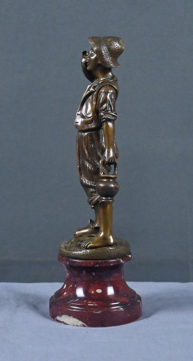 Bronze « Le Petit Porteur d’Eau », signé Dubois – Fin XIXe-photo-7