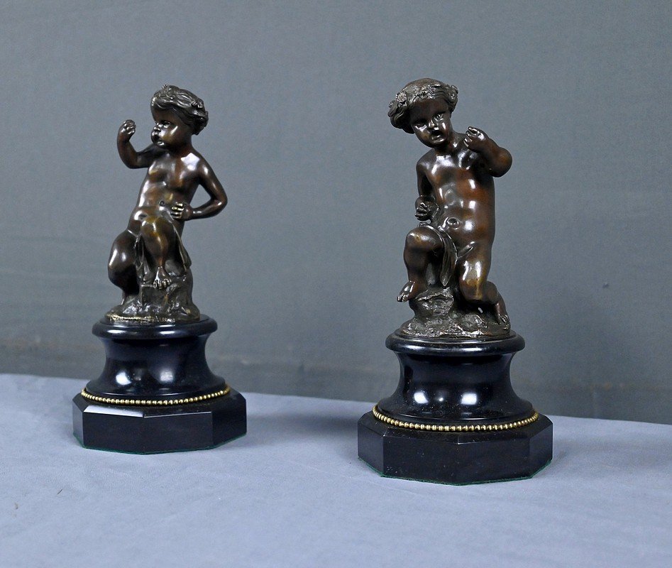 Paire de Putti en Bronze – 2ème partie XIXe-photo-4