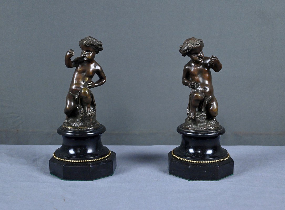 Paire de Putti en Bronze – 2ème partie XIXe-photo-1