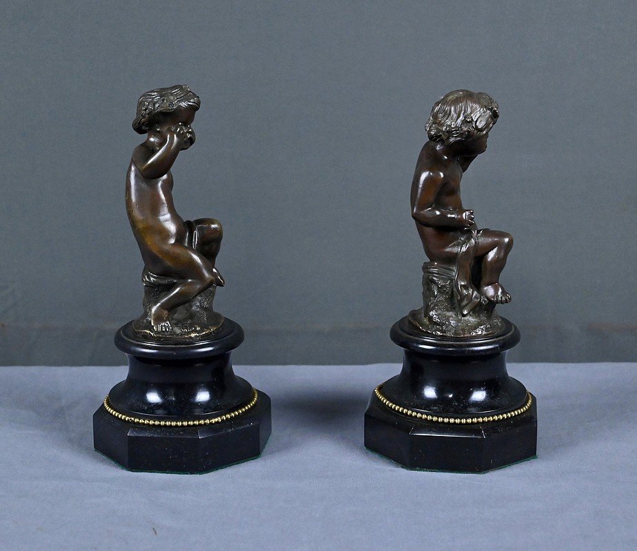 Paire de Putti en Bronze – 2ème partie XIXe-photo-2