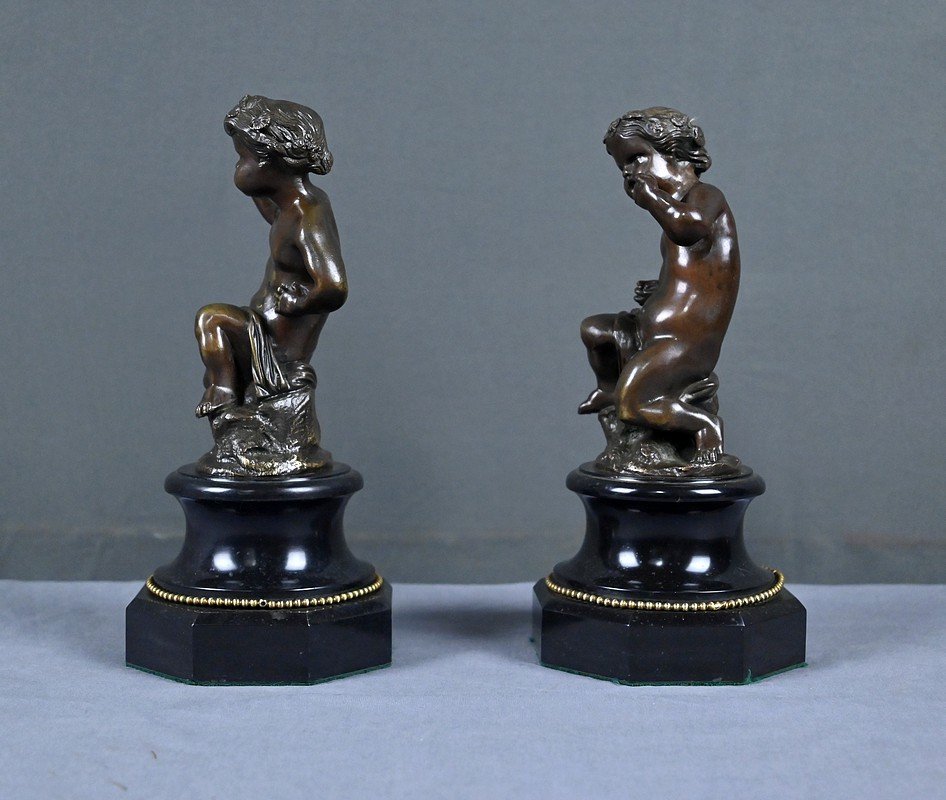 Paire de Putti en Bronze – 2ème partie XIXe-photo-3