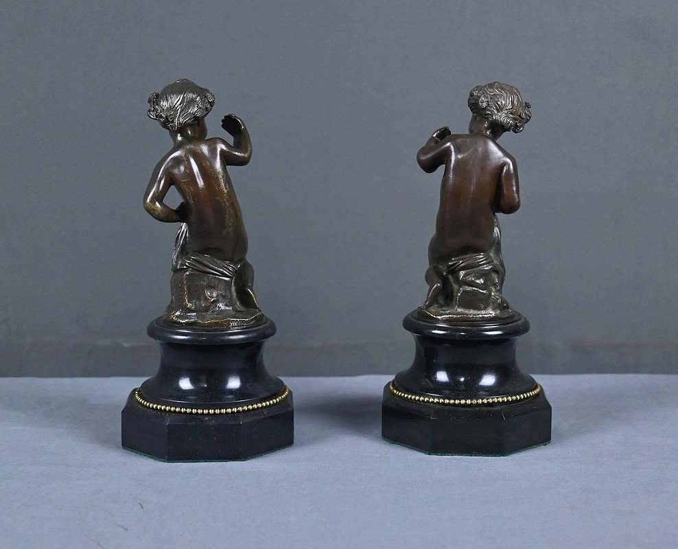 Paire de Putti en Bronze – 2ème partie XIXe-photo-4
