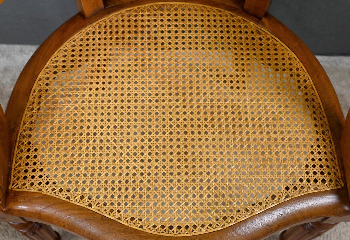 Fauteuil de Bureau en Noyer, époque Louis-Philippe – 1ère partie XIXe-photo-1