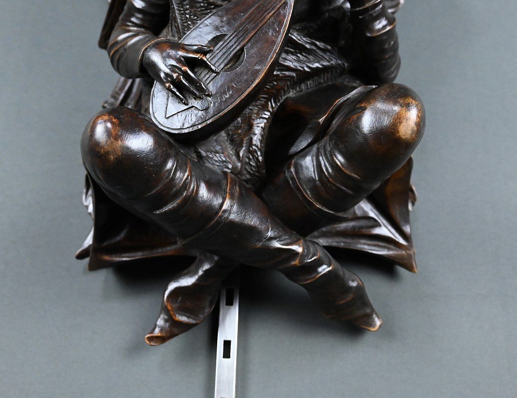Carved Walnut Wall-mounted Console Table, Renaissance Style – Late 19th Century-photo-5