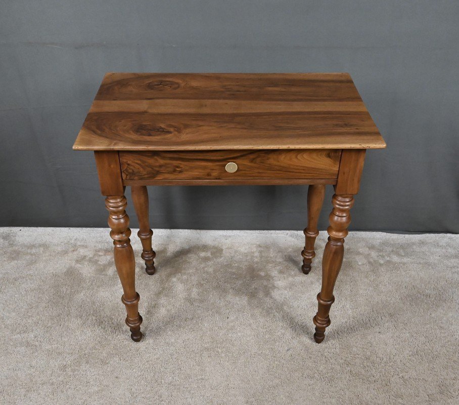Petite Table Bureau en Noyer, style Louis-Philippe – XIXe-photo-3