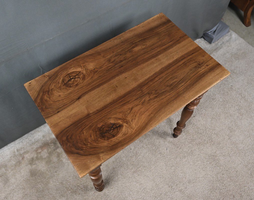 Petite Table Bureau en Noyer, style Louis-Philippe – XIXe-photo-1
