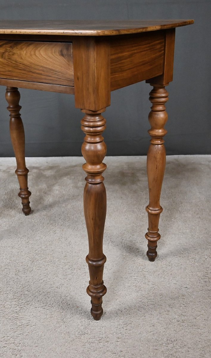 Petite Table Bureau en Noyer, style Louis-Philippe – XIXe-photo-2