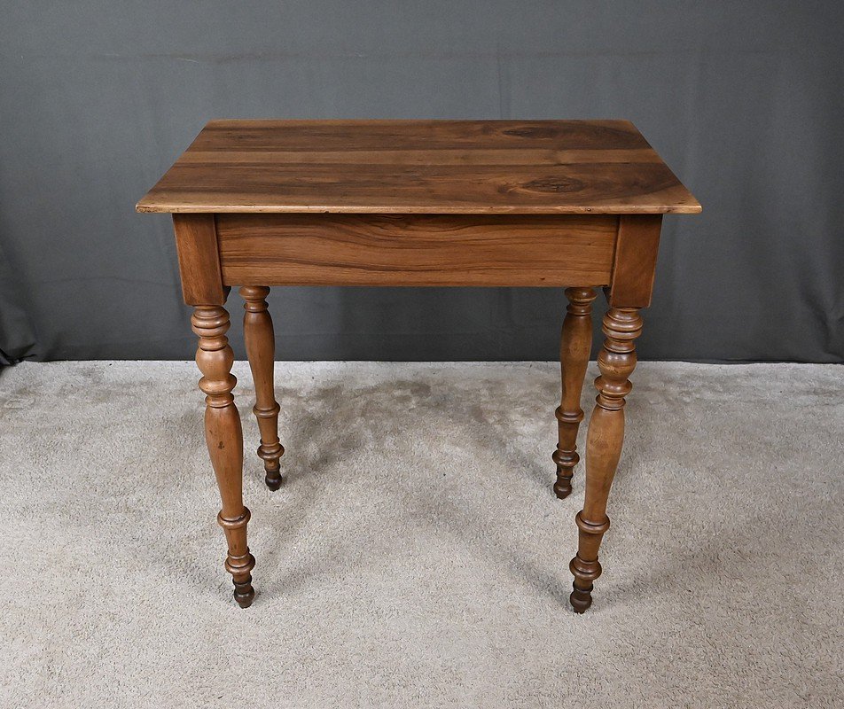 Petite Table Bureau en Noyer, style Louis-Philippe – XIXe-photo-4